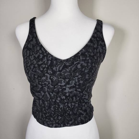 lululemon athletica Tops - Lululemon Align Tank Wild Thing Dot‎ Size 6 Camo Deep Coal Multi Black Gray Top